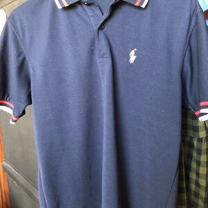 Polo by Ralph Lauren Navy Polo with Red and White Accents